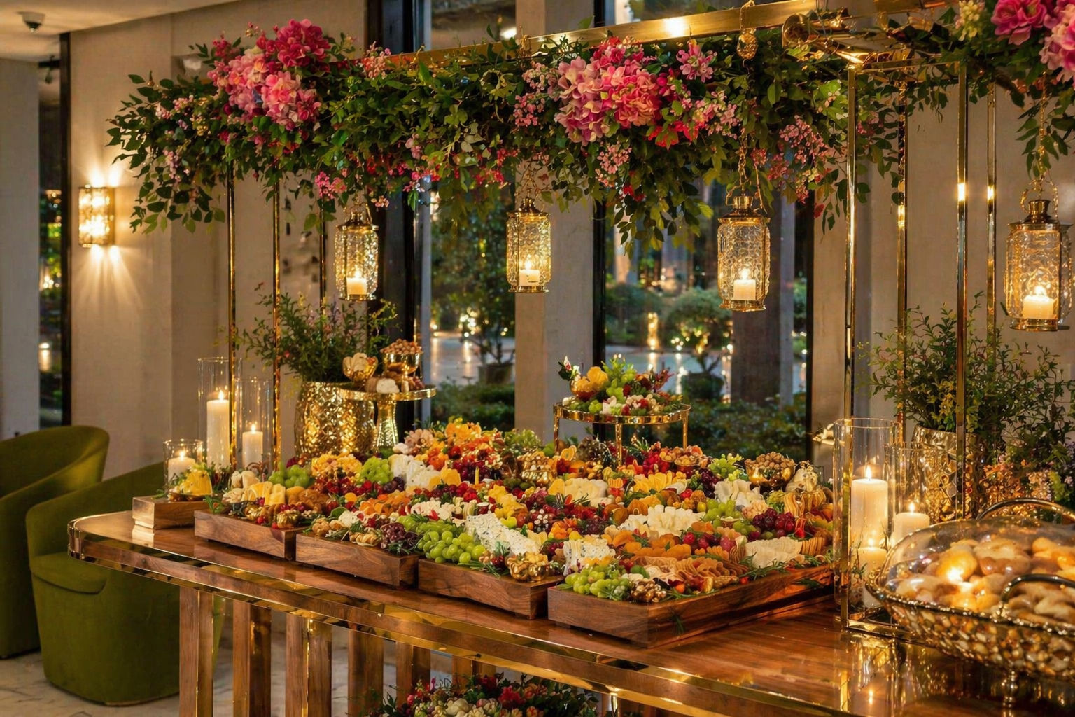 Close-up luxury cheese board