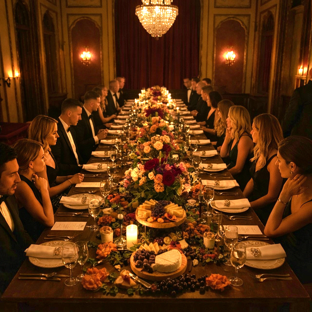 Elegant private event with grazing table
