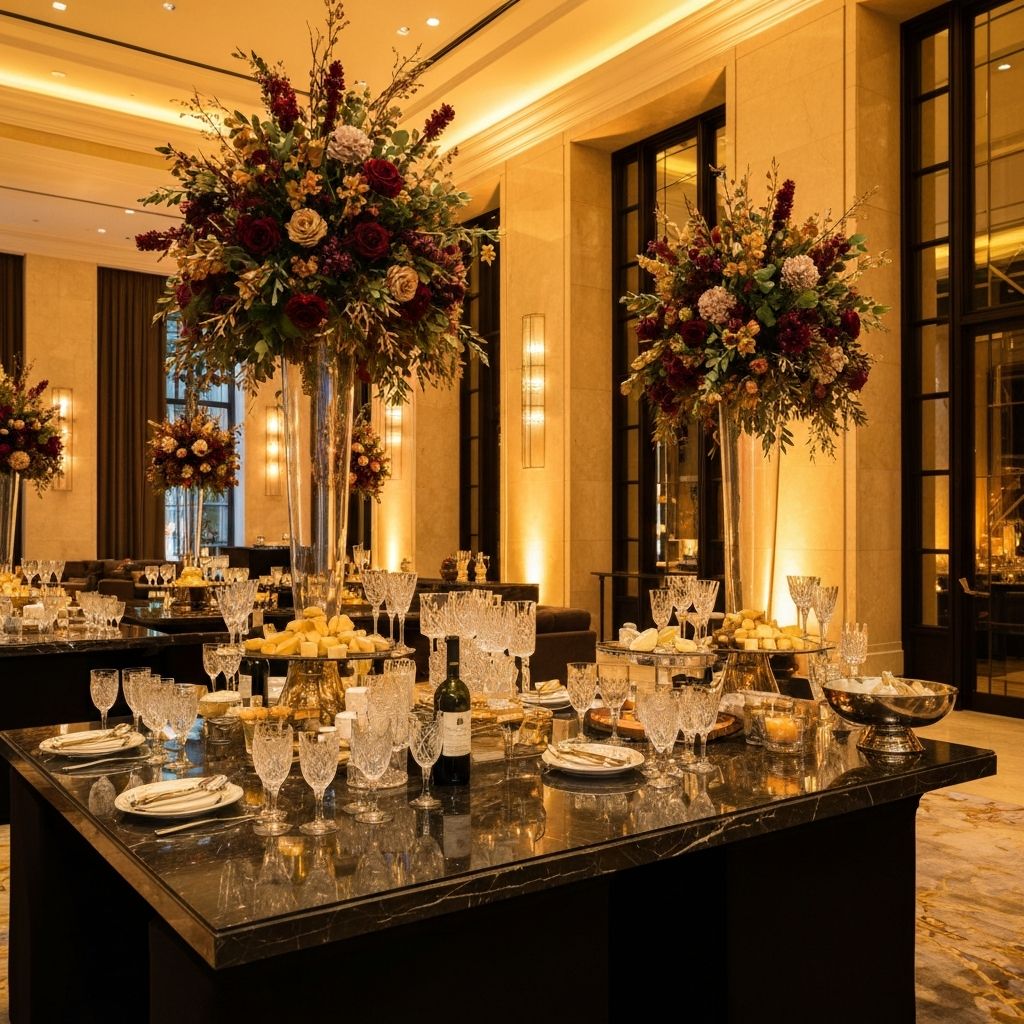 Luxury hotel cheese reception