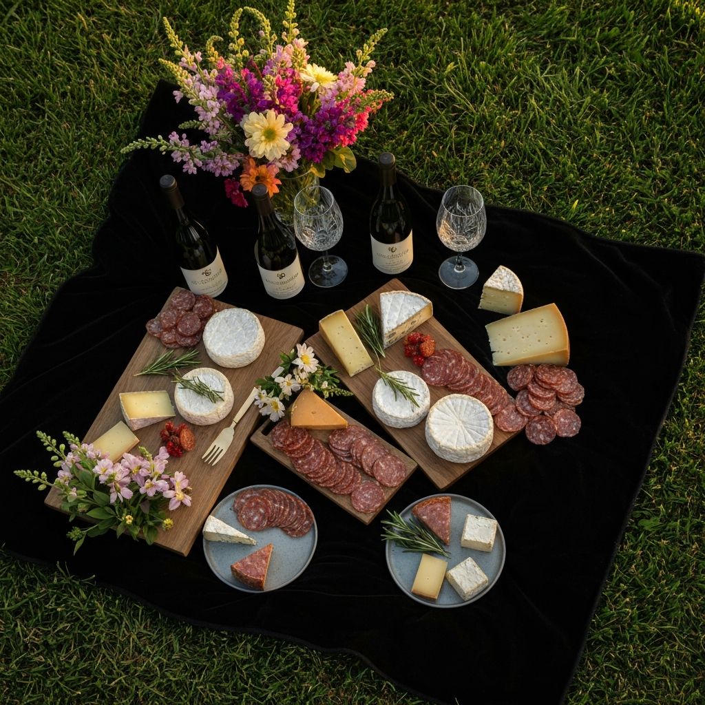 Luxury outdoor grazing setup