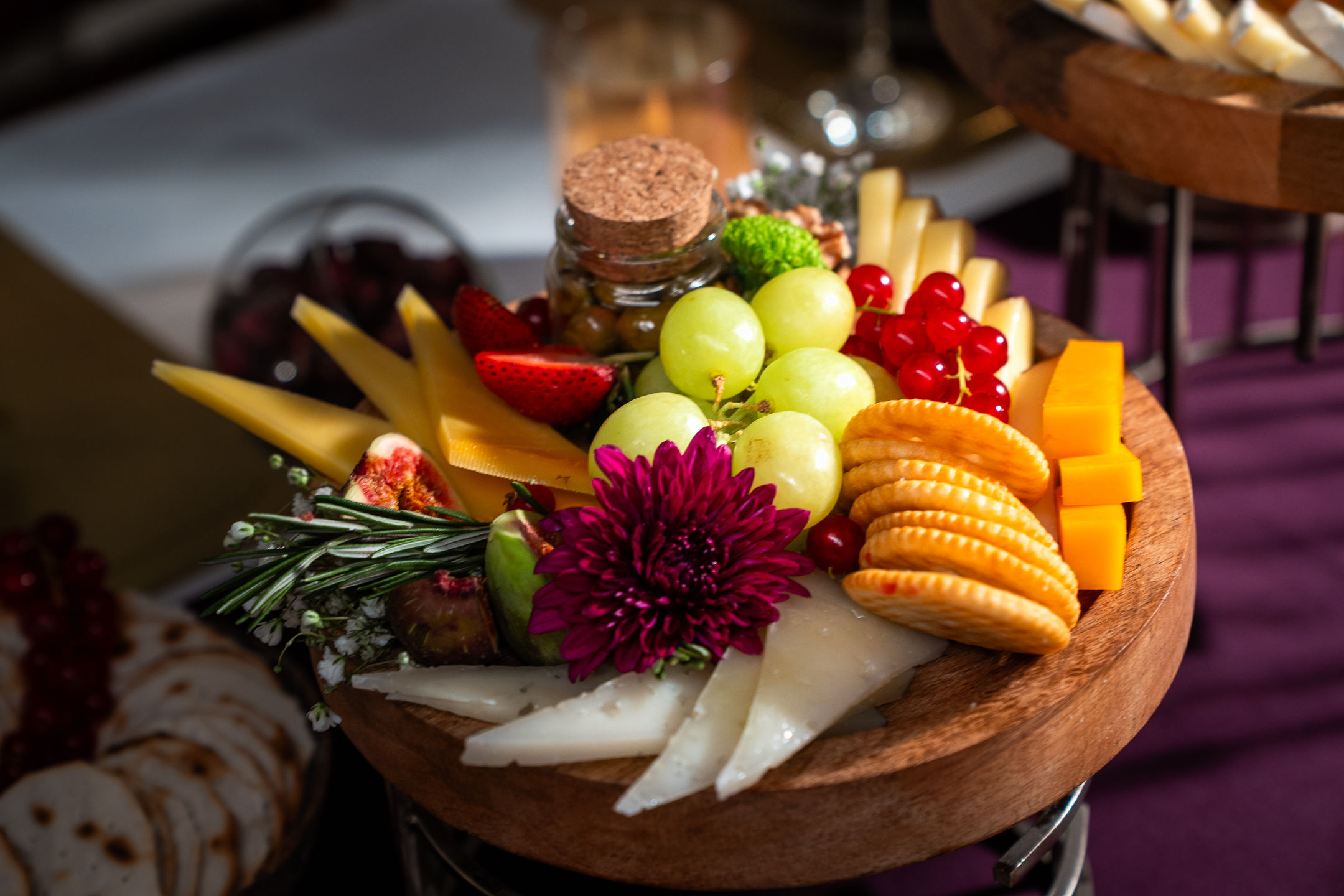Elegant dessert and cheese pairing
